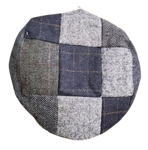Load image into Gallery viewer, Patchwork Blue Tweed Cap