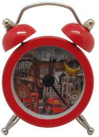 Red Liverpool Collage Mini Alarm Clock