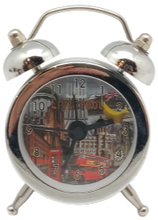 Load image into Gallery viewer, Silver Liverpool Collage Mini Alarm Clock