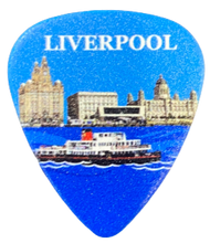 Load image into Gallery viewer, Blue Liverpool Waterfront Plectrum