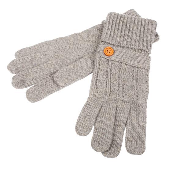 Womens Wool Blend gloves-Grey - britishsouvenirs
