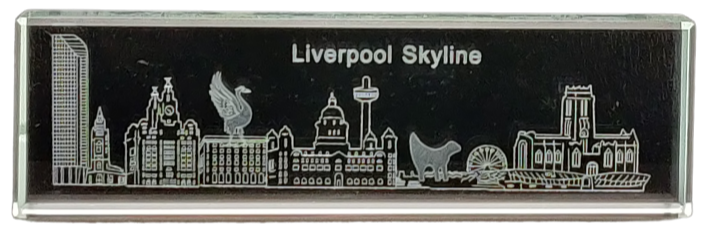 Liverpool Skyline Crystal Glass - Medium Size