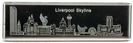 Liverpool Skyline Crystal Glass - Medium Size