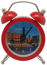 Load image into Gallery viewer, Red Liverpool Royal Albert Dock Mini Alarm Clock