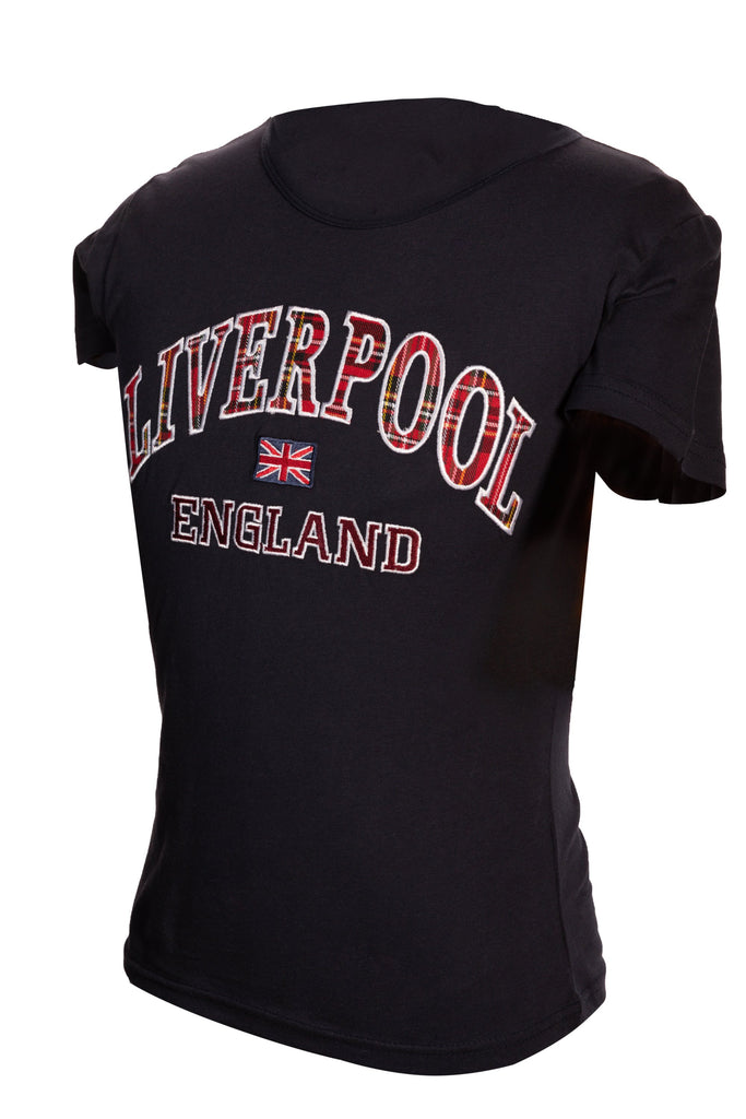 Liverpool Embroidered T-Shirt Black