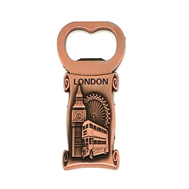 Bottle Opener Magnet Bronze - London