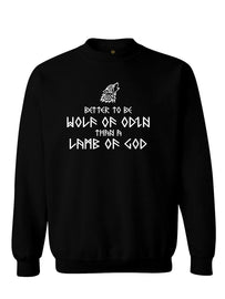 Black York Vikings Wolf Of Odin Sweatshirt
