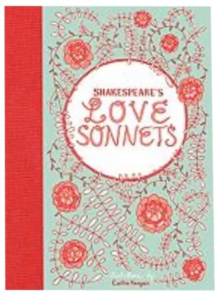 Shakespeare's Love Sonnets Hardcover Book 