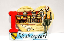 I LOVE SHAKESPEARE RESIN MAGNET