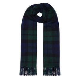 Cashmere Stole - Black Watch Tartan
