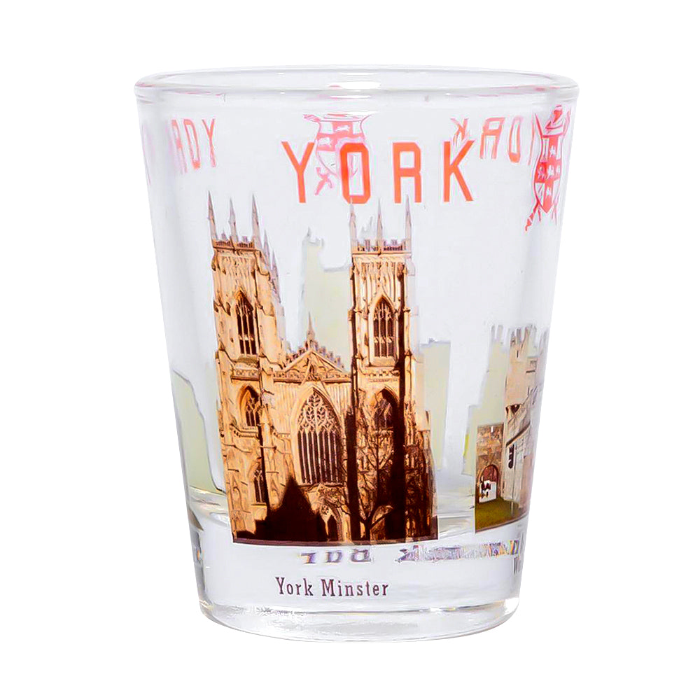 Clear York Theme Shot Glass - York Drinkware