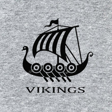 Load image into Gallery viewer, Embroidered Viking Boat T-Shirt- Grey - Britishsouvenirs