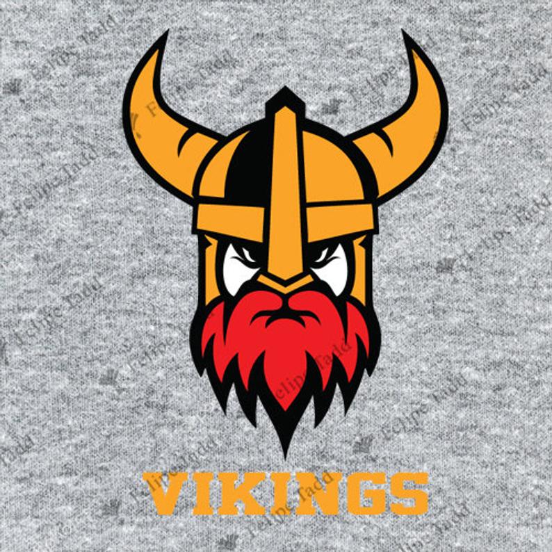 York Viking Embroidered Viking Helmet T-Shirt- Grey