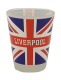Frosted Liverpool Union Jack Shot Glass