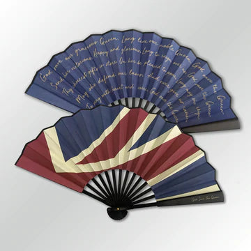 GOD SAVE THE QUEEN - BAMBOO AND SILK FAN