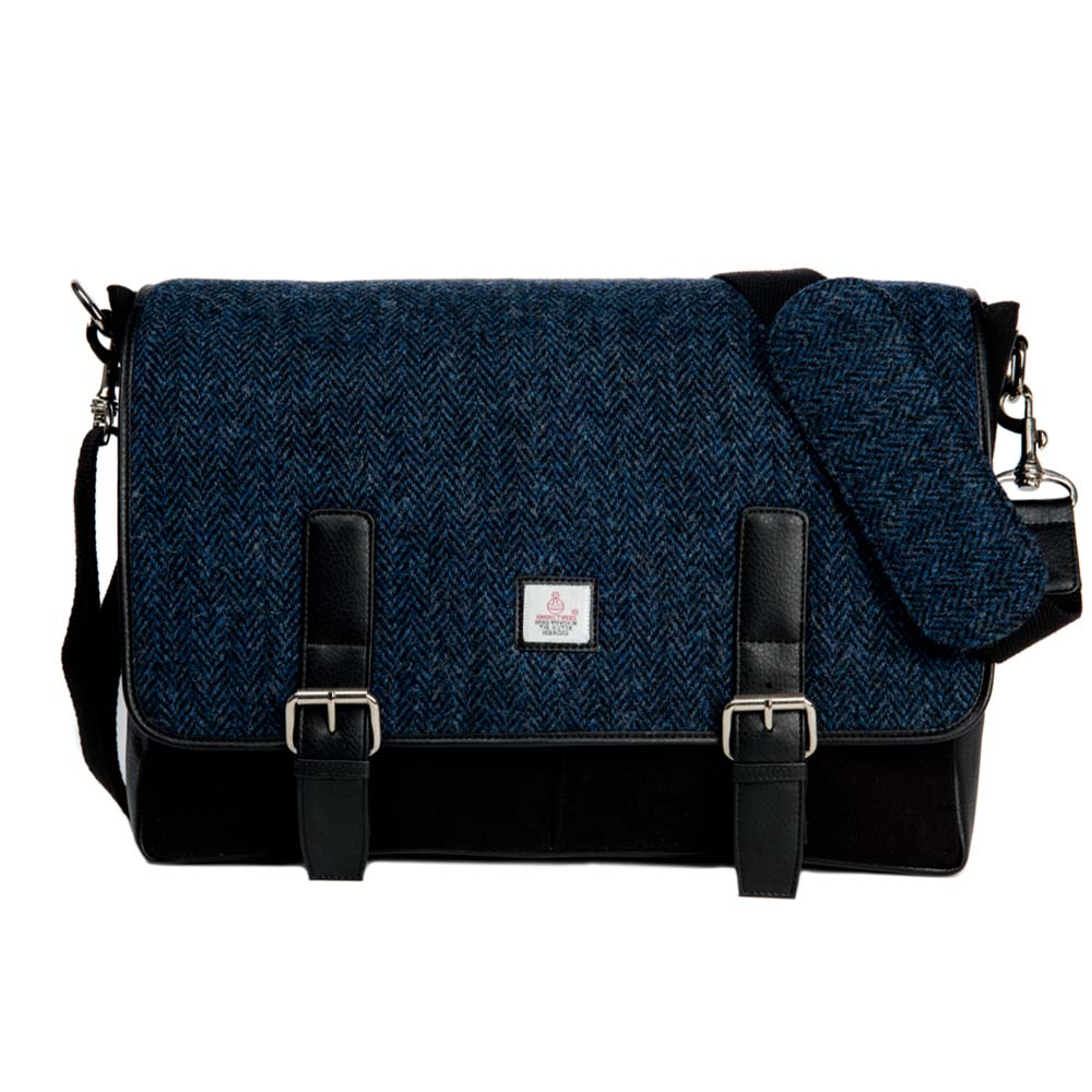 Harris Tweed Messenger Bag (blue)