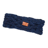 Aran Knit Headband Navy