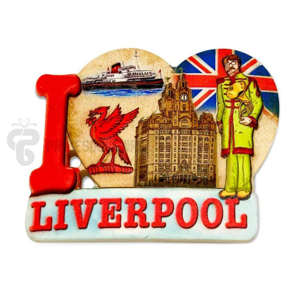 I Love Liverpool Resin Magnet