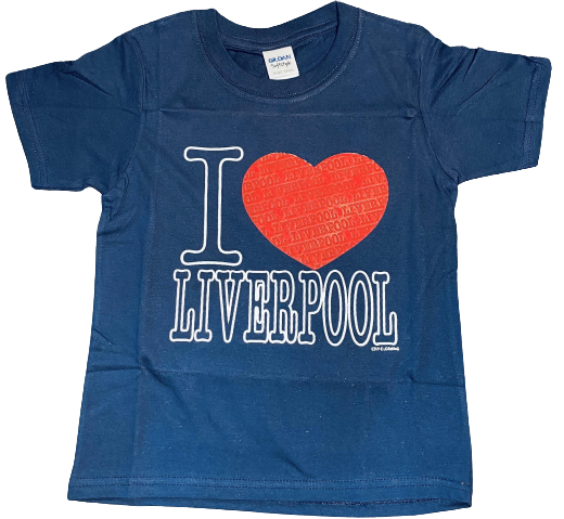 I Love Liverpool Kids T-Shirt Navy