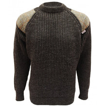 Load image into Gallery viewer, Chunky Crew Neck Sweater With Harris Tweed Patches