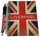 Liverpool Spiral Union Jack Note Book & Pen Set