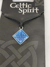 Load image into Gallery viewer, Blue Celtic Diamond Pendant