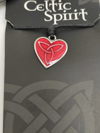 Red Trinity Heart Pendant