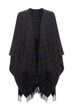 Load image into Gallery viewer, Lambswool cape / Ruana - Black Watch
