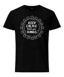 Keep Calm and Wash Your Hand - Black T-Shirt