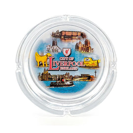 Liverpool Collage Glass Ashtray
