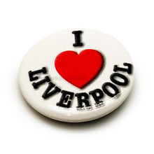 Load image into Gallery viewer, Liverpool Button Badge - I Love LP-White