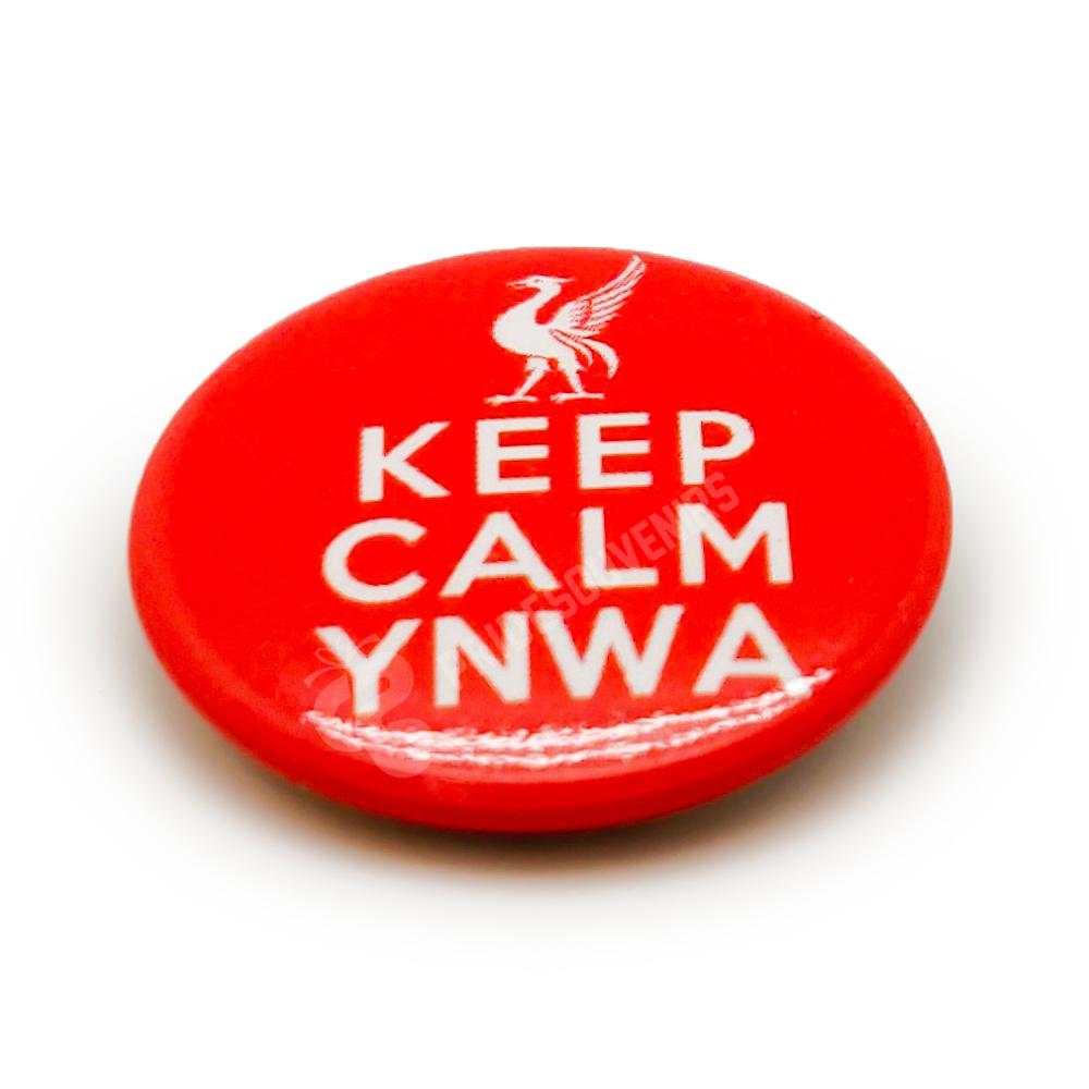 Liverpool Button Badge - Keep Calm YNWA