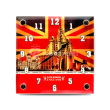 Load image into Gallery viewer, Liverpool Union Jack Flag Square Clock
