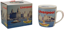 Load image into Gallery viewer, Blue Liverpool Mug and Coaster Set
