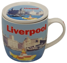 Load image into Gallery viewer, Blue Liverpool Mug and Coaster Set