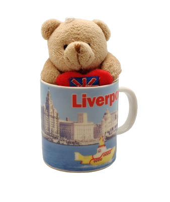 Liverpool Themed Mug and Teddy Bear