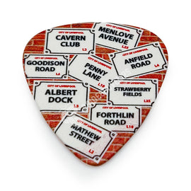 Liverpool Guitar Plectrum-Street Names