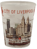 Load image into Gallery viewer, Liverpool Transparent Icons Shot Glass