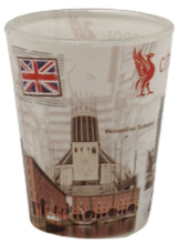 Load image into Gallery viewer, Liverpool Transparent Icons Shot Glass