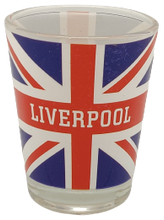 Load image into Gallery viewer, Transparent Liverpool Union Jack Shot Glass