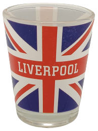 Transparent Liverpool Union Jack Shot Glass