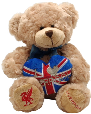 I Love Liverpool Blue Soft Toy Teddy Medium Size