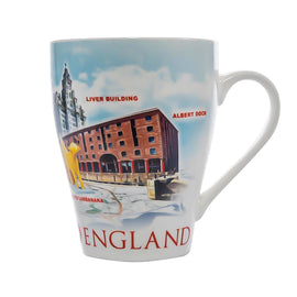 Liverpool Collage Blue Coffee Mug