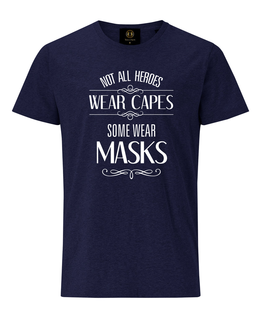 Not All Heroes Wear Capes Navy Blue T-Shirt