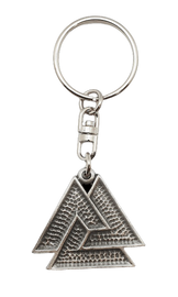Pewter keyring Valknut