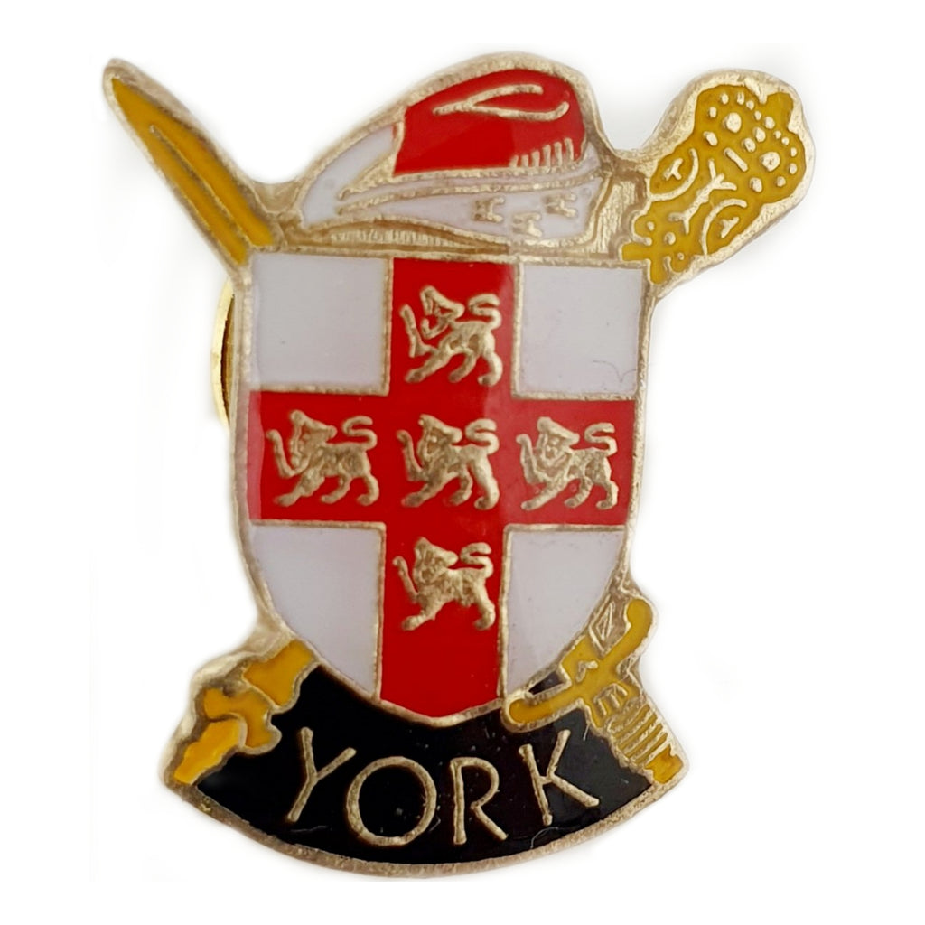 Pin Badge York Crest mace & sword