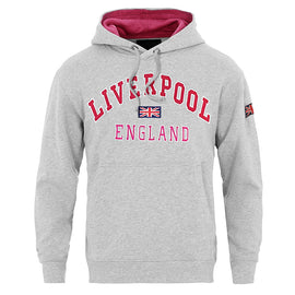 Sweatshirt Liverpool England Grey Pink Pullover Youth