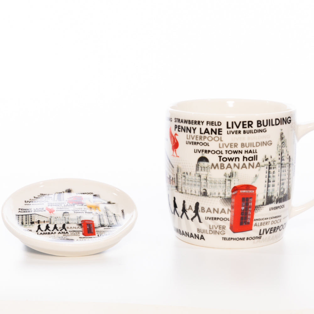 Liverpool Ceramic Mug and Coaster Set