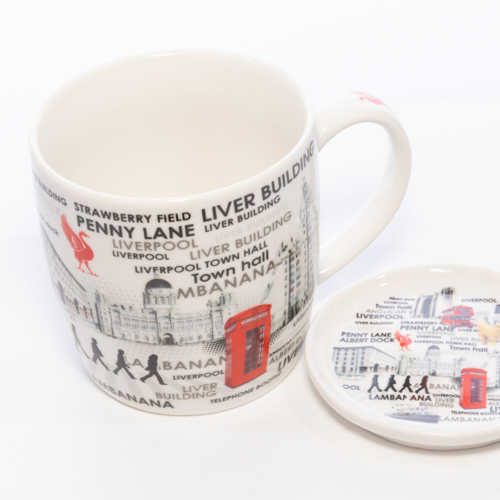 Liverpool Ceramic Mug and Coaster Set