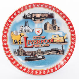 Red Liverpool Decorative Plate with Stand Big
